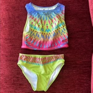 Worn ONCE LimeApple two piece bathing suit